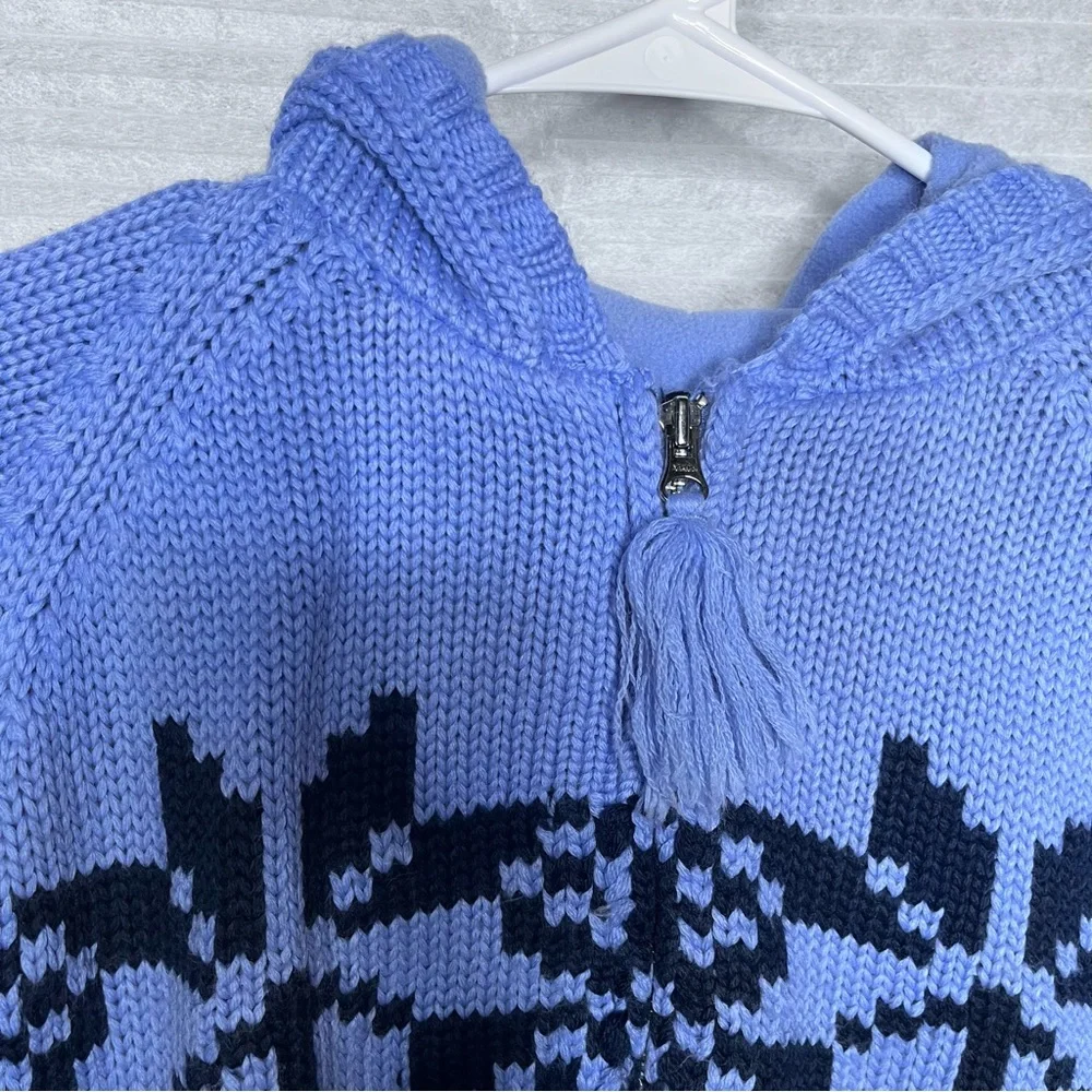 Vintage GAP Kids Knit Fleece Y2K Holiday Hooded Long Sleeve warm sweater XL 12